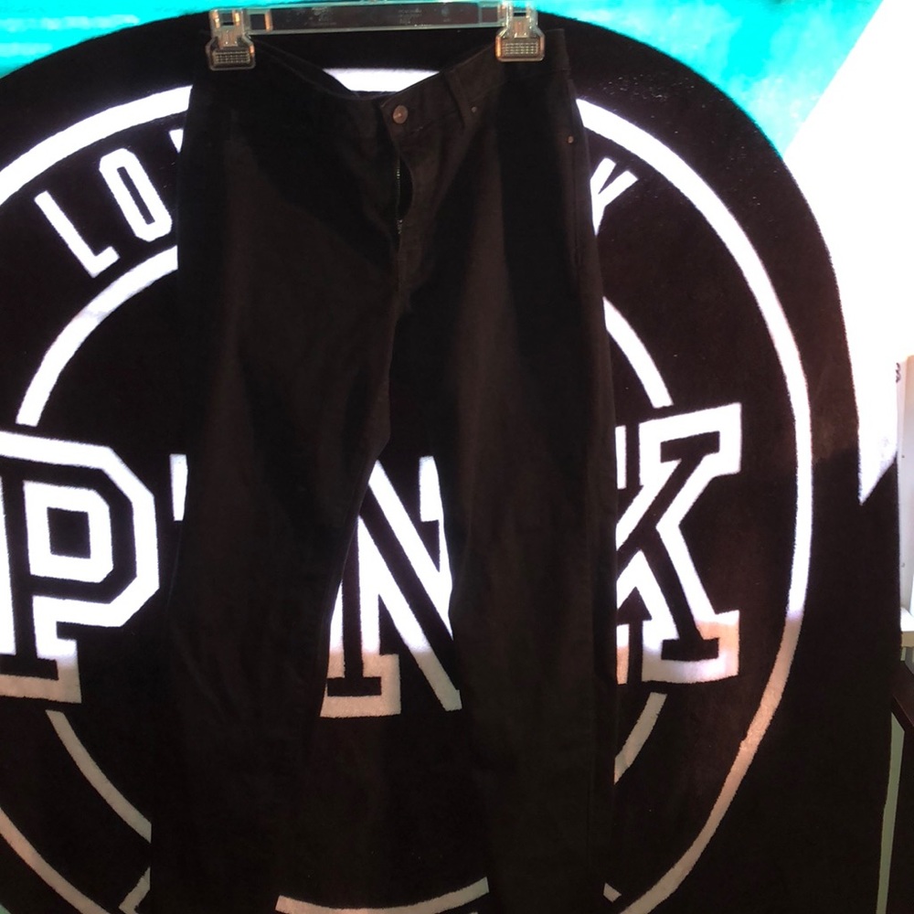 Black mid-rise skinny jeans